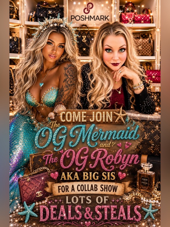 LIGHTS CAMERAS & ACTION Other - 🧜🏼‍♀️🌴(2) OG MERMAID 🧜🏼‍♀️ POSH LIVE SHOW FLYER 🧜🏼‍♀️